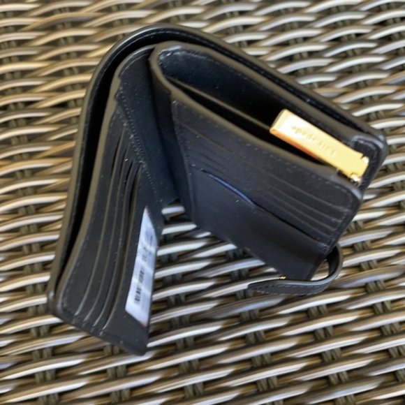 Kate Spade Staci Colorblock Medium Compact Bifold Wallet Warm Beige Multi - Picture 12 of 16